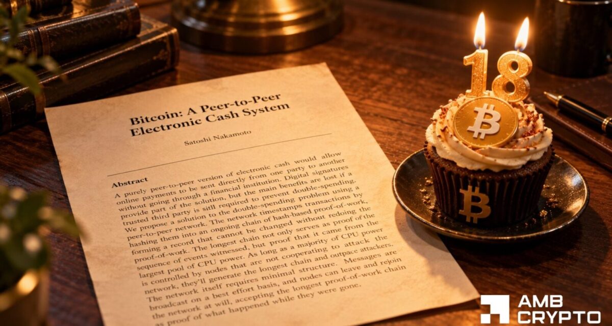 Bitcoin whitepaper turns 18, but what are the challenges ahead for BTC’s .6T market?