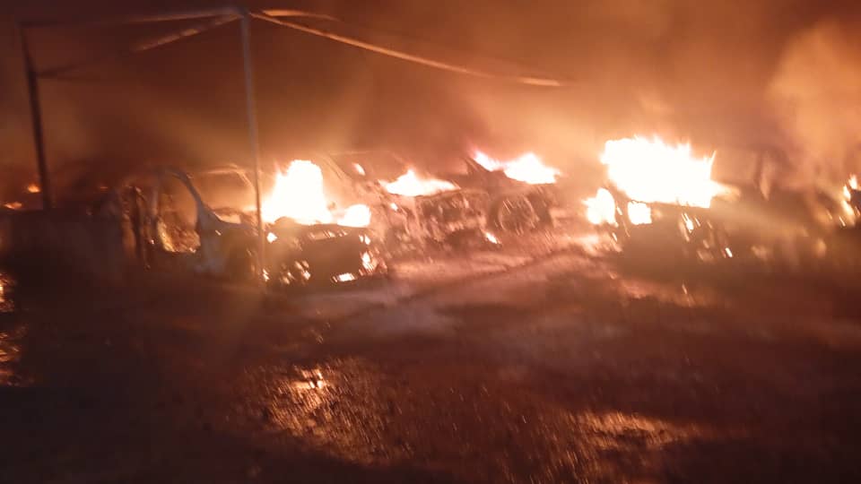 Fire destroys 21 exotic cars at Lagos mechanical workshop