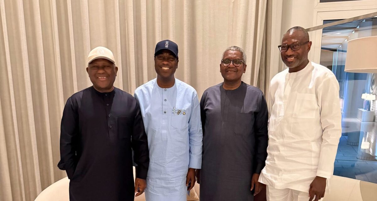 Otedola hosts Dangote, BUA boss Rabiu to dinner for Lagos APC governorship candidate Hamzat