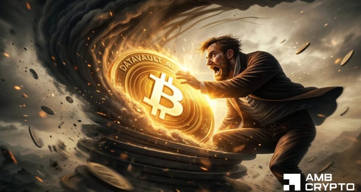 817 BTC locked, shares crash 50%: Can Datavault AI recover its Bitcoin treasury?