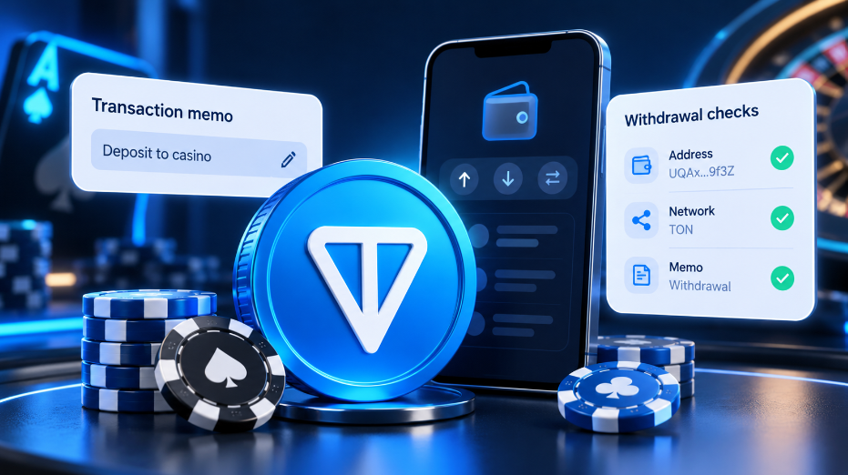 TON Casino payments: Transaction memos and withdrawal checks