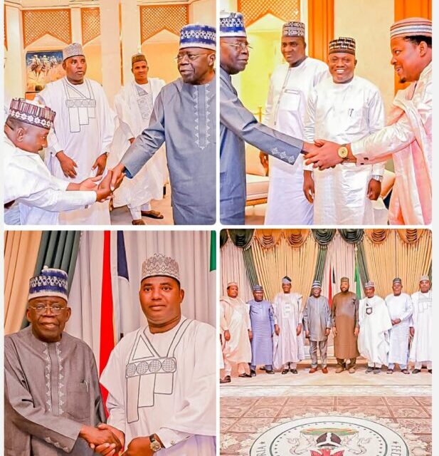 Matawalle Leads 8 Suspended Zamfara Lawmakers To Tinubu, Reaffirms Loyalty To APC