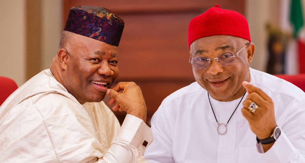 Akpabio courts Tinubu, warns Uzodimma over ambition